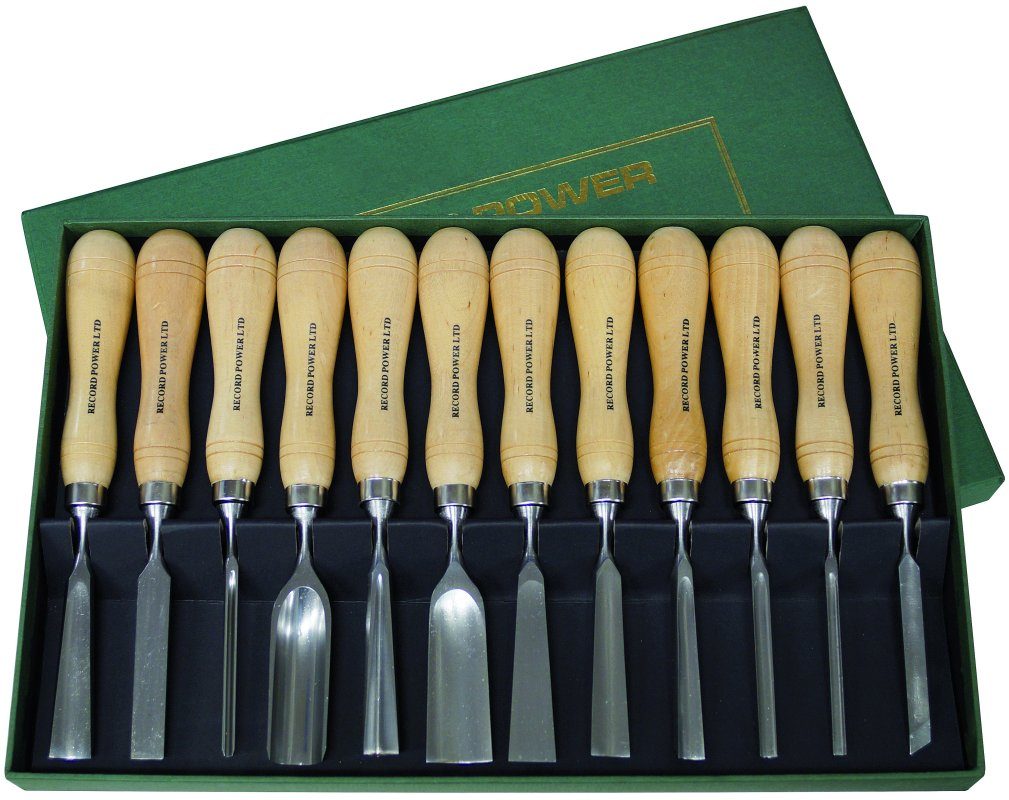 Professional Woodworking Chisel Set - Set Of 12 Sharp Woodworking Tools  With Carry Case - Carpentry Knife Carving Kit Ideal For First Time Wood  Carvin