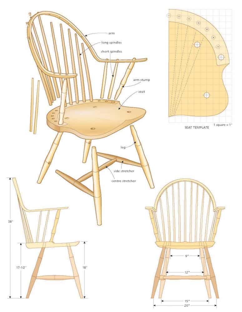 Windsor arm chair illio