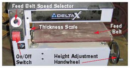 Delta thickness sander