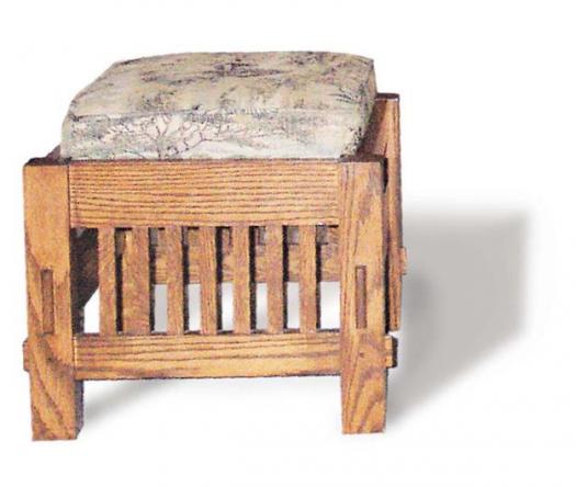 Quarter-sawn oak stool