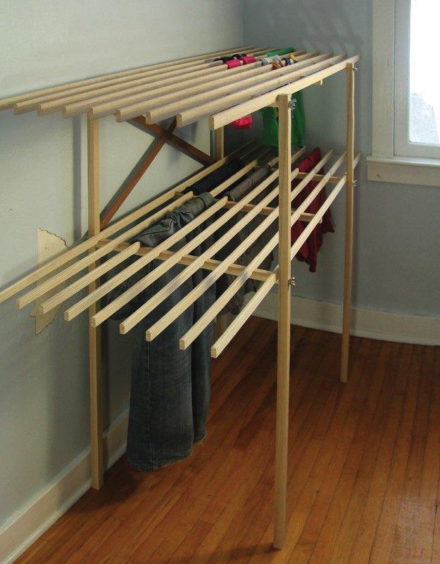 >High and Dry: A Simple, Folding Laundry Rack