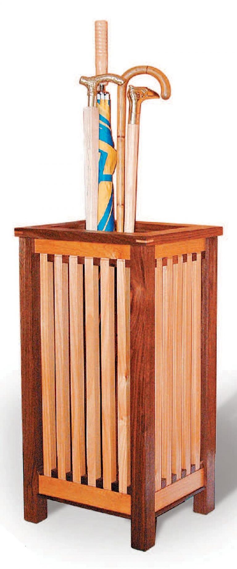 Walkingstick stand Canadian Woodworking