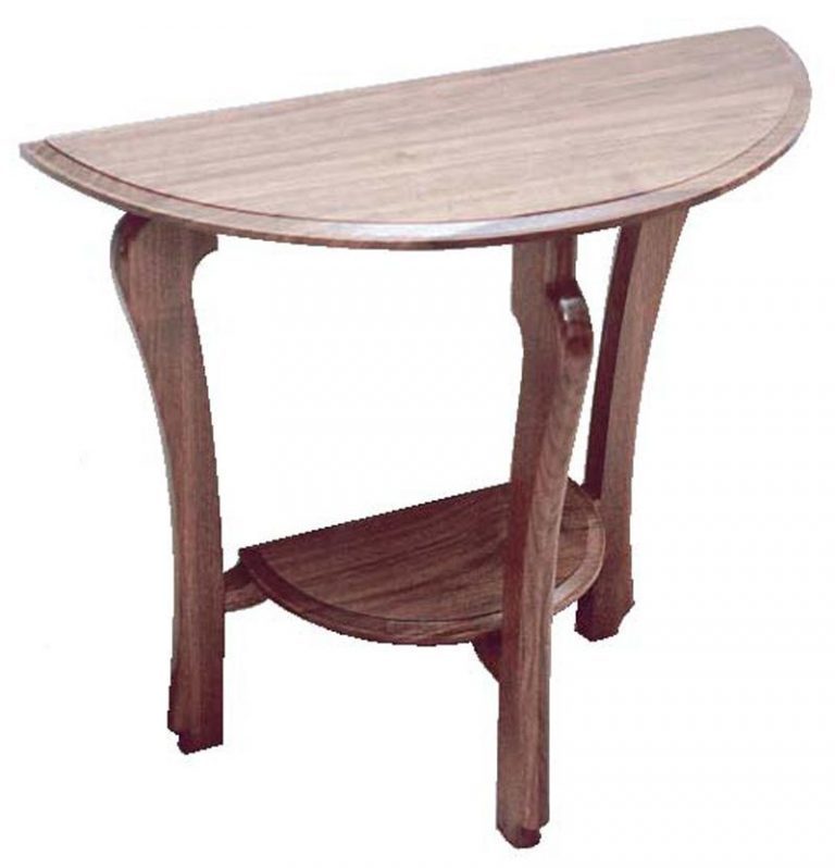 Half moon table Canadian Woodworking