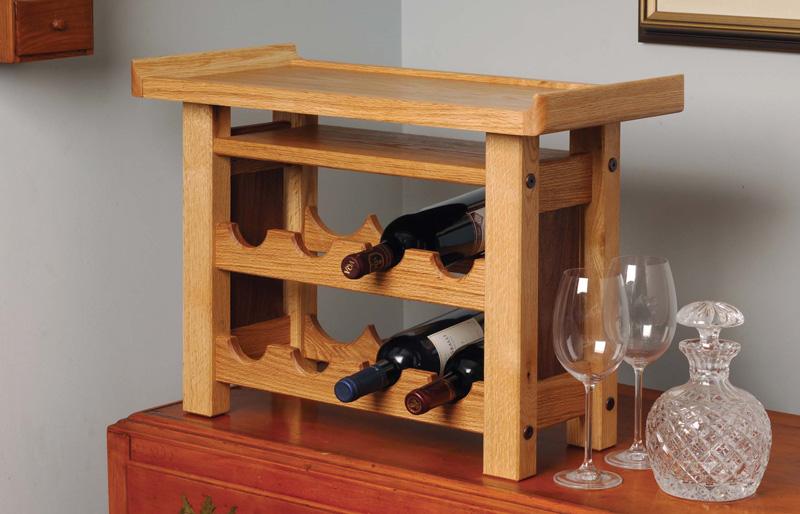 Wine Rack with Serving Tray