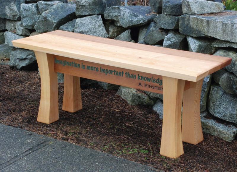 >Cedar garden bench