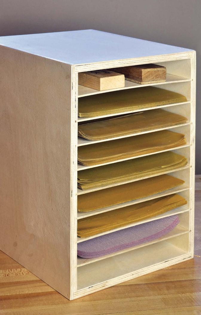 Sandpaper Storage Shelf