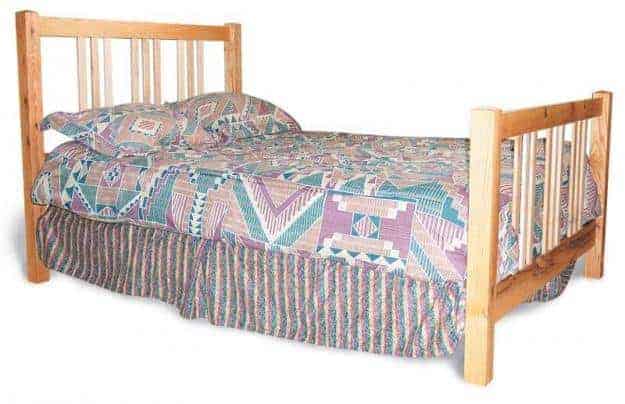 bed from recycled lumber