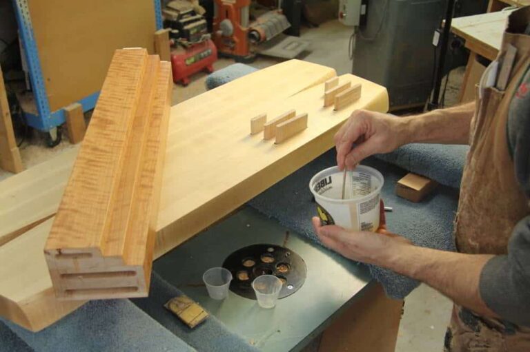 Gluing loose tenons