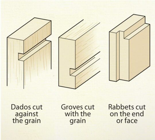 rabbets dados and grooves