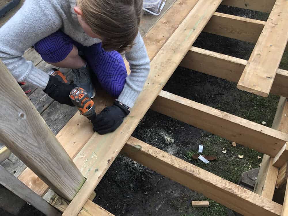 Cutting deck boards