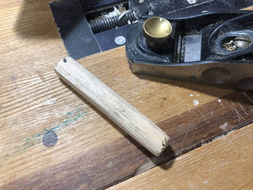 A wooden bullet