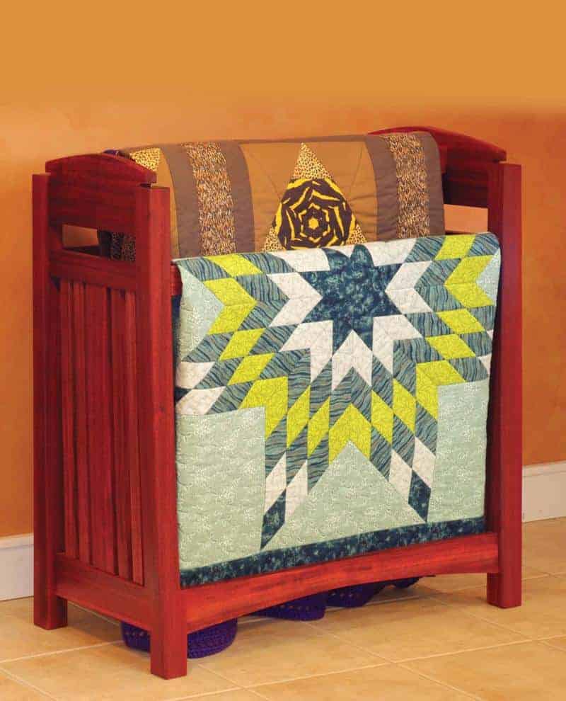 Arts & Crafts style quilt rack