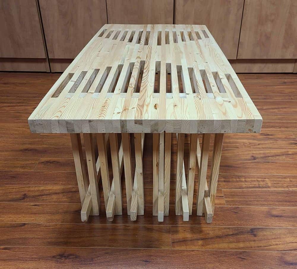 Picket sign coffee table