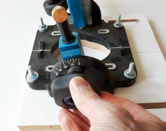 rockler drill guide setting the angle