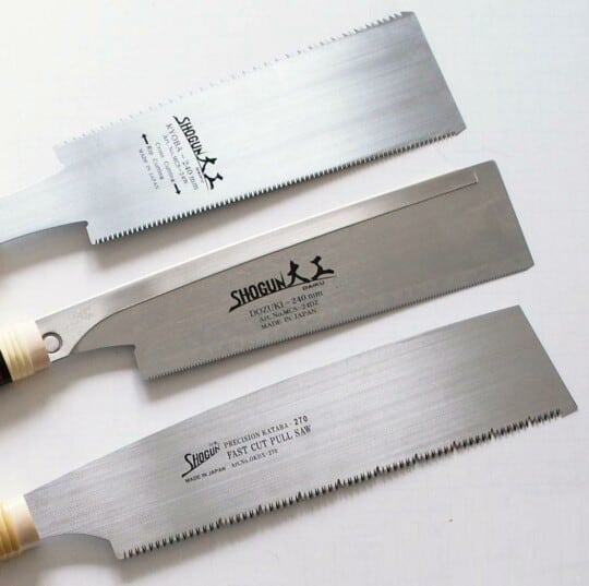 Three japanese blade styles