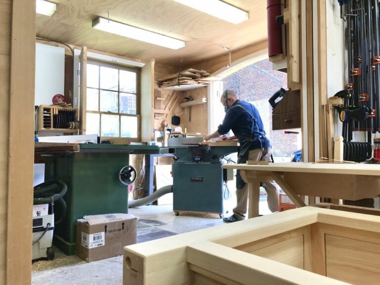 rob brown at his workbench