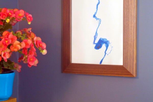 Angled picture frame