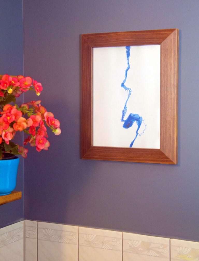 Angled picture frame