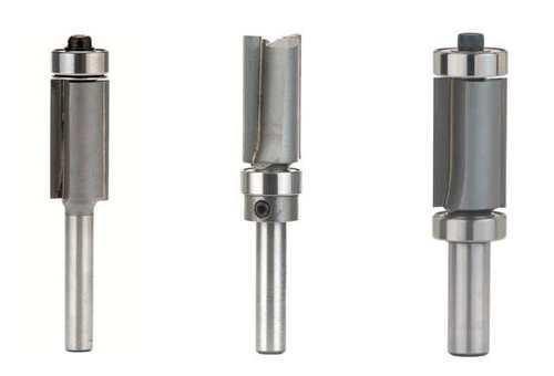 Straight bearing guided router bits