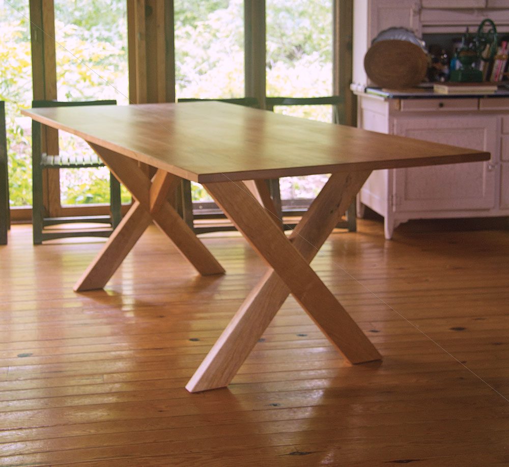 >Build an X-base dining table