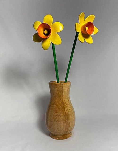 Woodturned daffodil