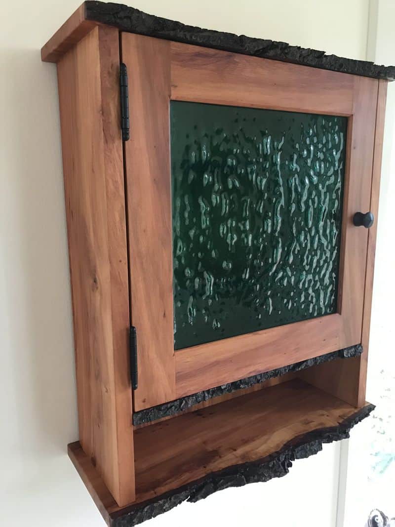 Live edge wall cabinet