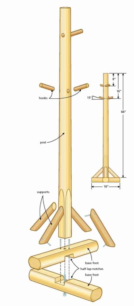 rustic coat rack