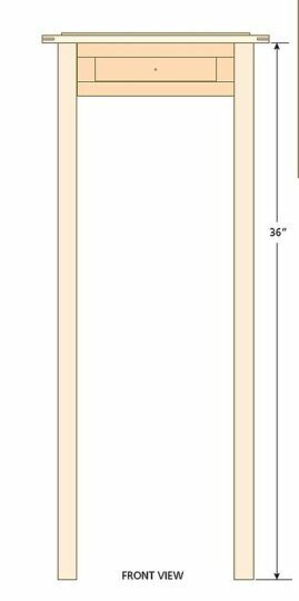 Bonsai stand front view