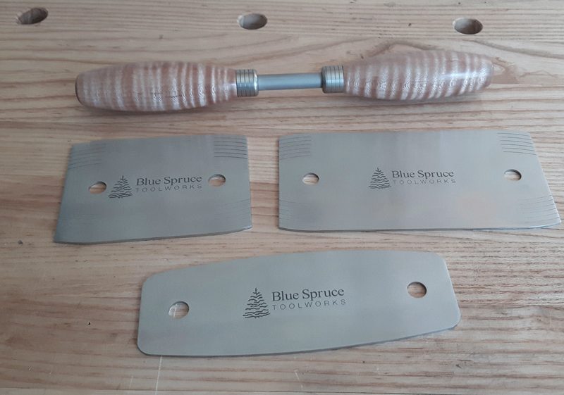 Blue Spruce card scrapers and burnisher