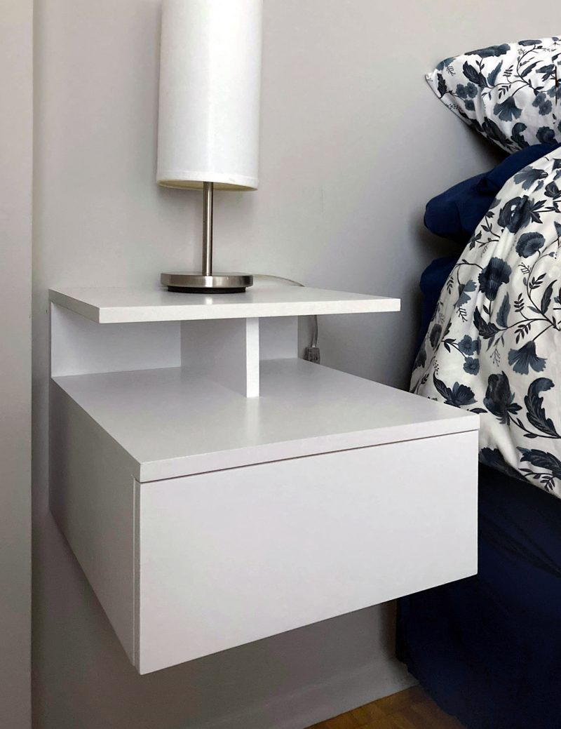 >Build a hanging bedside table