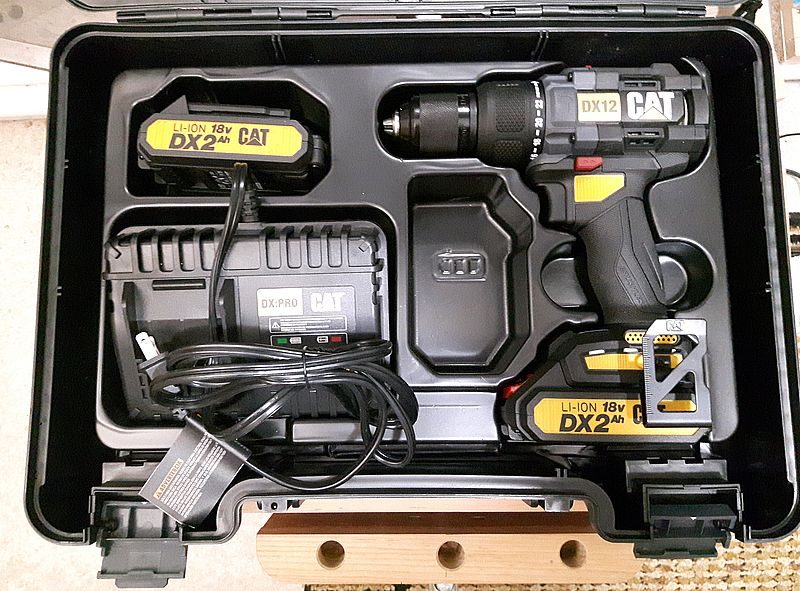 CAT 18V Cordless Hammer Drill and Impact Driver Combo Kit with Two