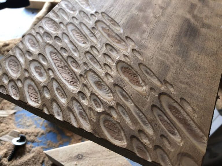 Carving texture into veneer