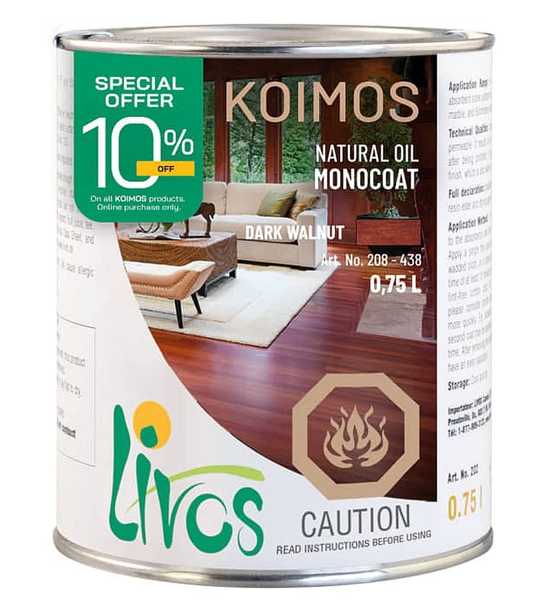 Koimos 208 single-coat oil by Livos