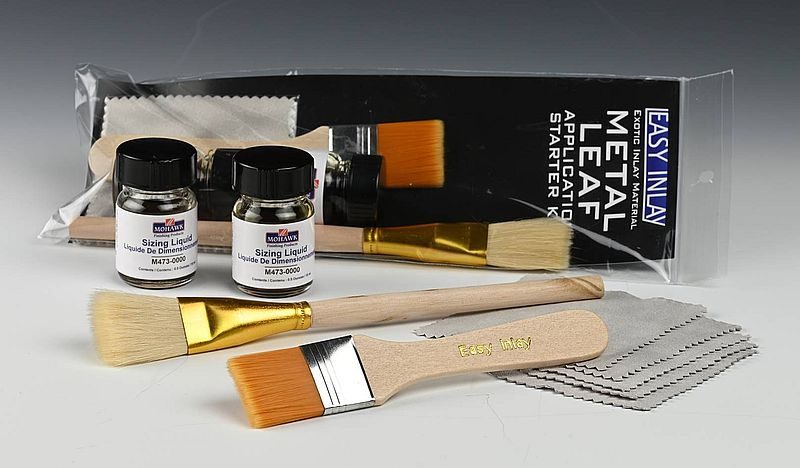 Easy Inlay makes gilding easy with metal leaf and application starter kit