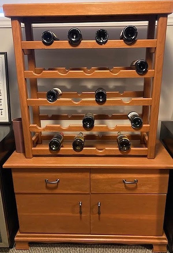 Cherry cabinet & wine rack