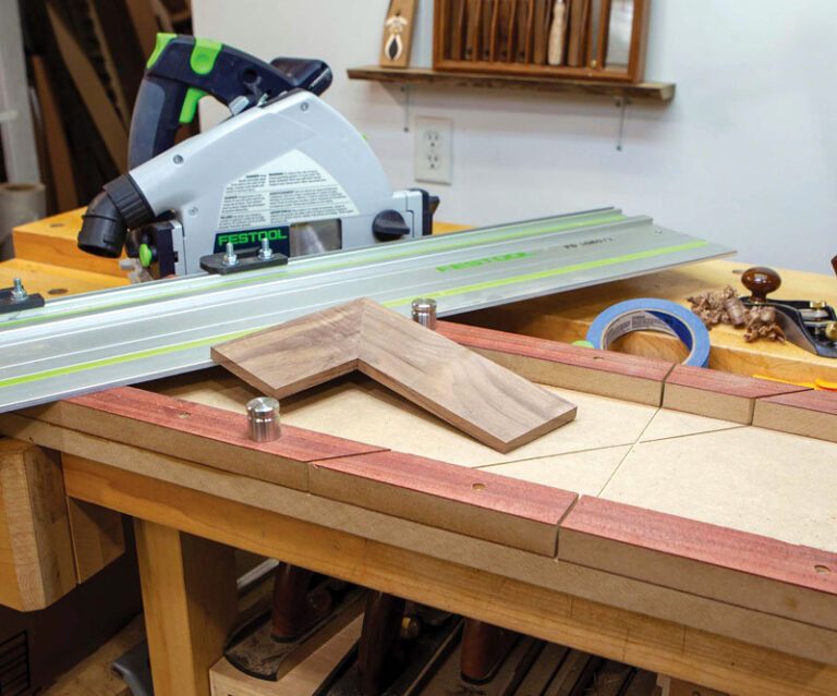 Track saw crosscut jig