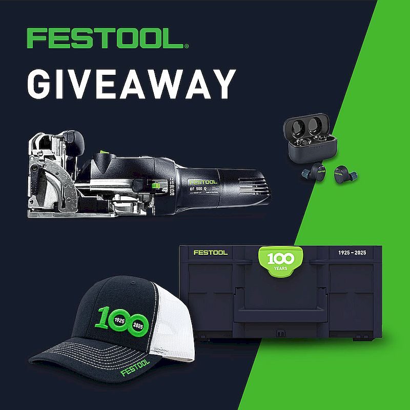 >Festool Launches Limited-Edition DF 500 DOMINO Joiner Giveaway