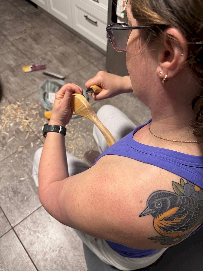 >A kitchen carving party