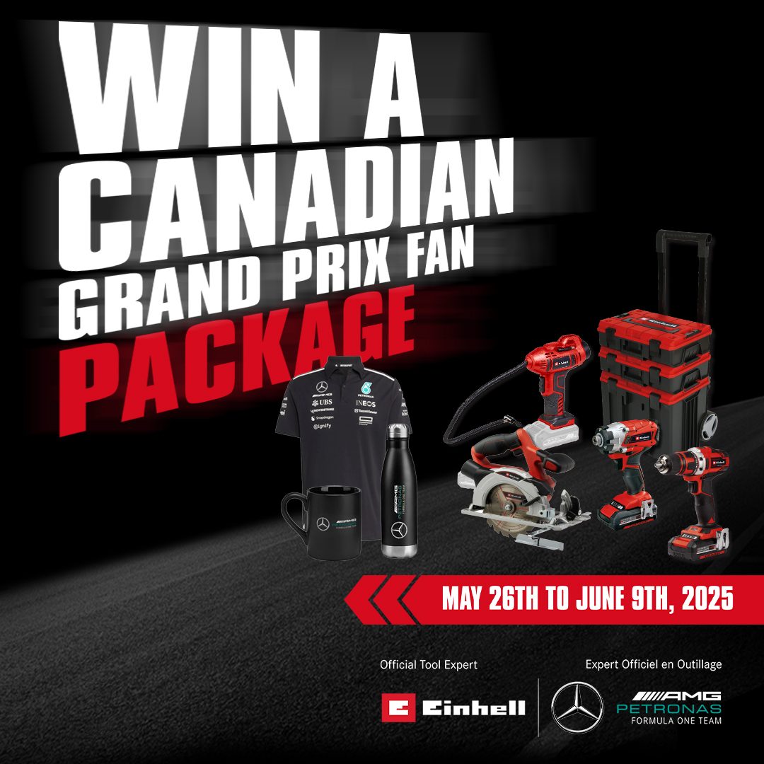 Win 1 of 3 Einhell Mercedes-AMG PETRONAS F1 Prize Packs