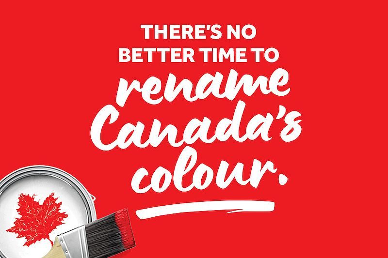 >DULUX Paints calls on Canadians to Give our National Colour a More Patriotic Name