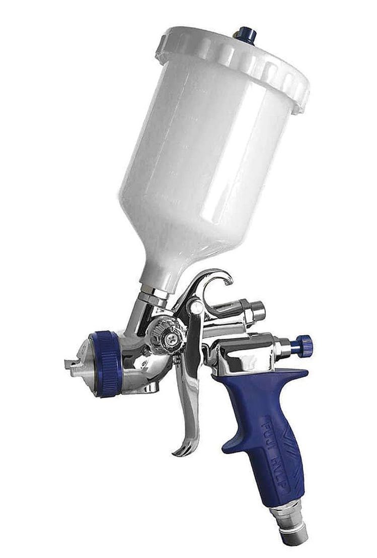 Gravity feed spray gun