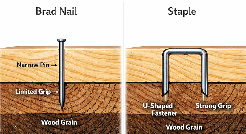 brad nail vs staple strength