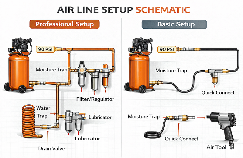 air line setup schematic