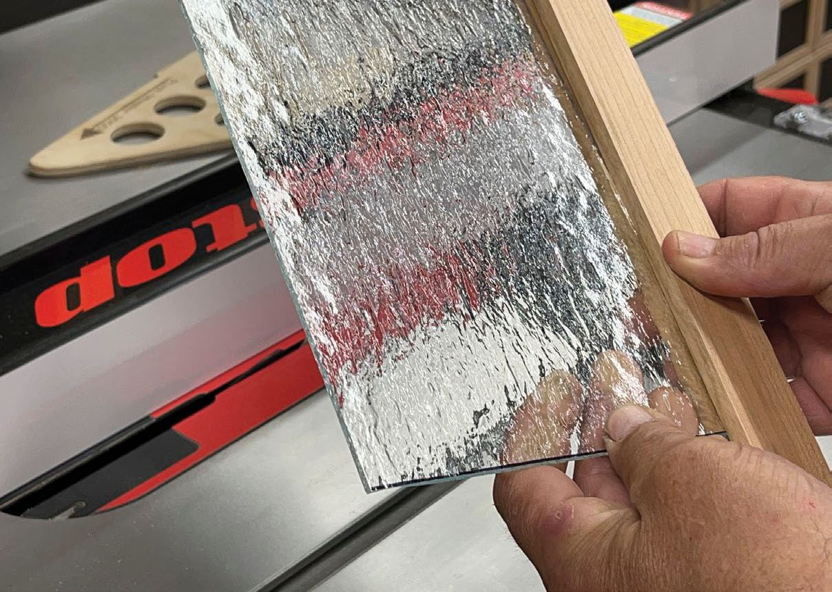 wood and copper lantern