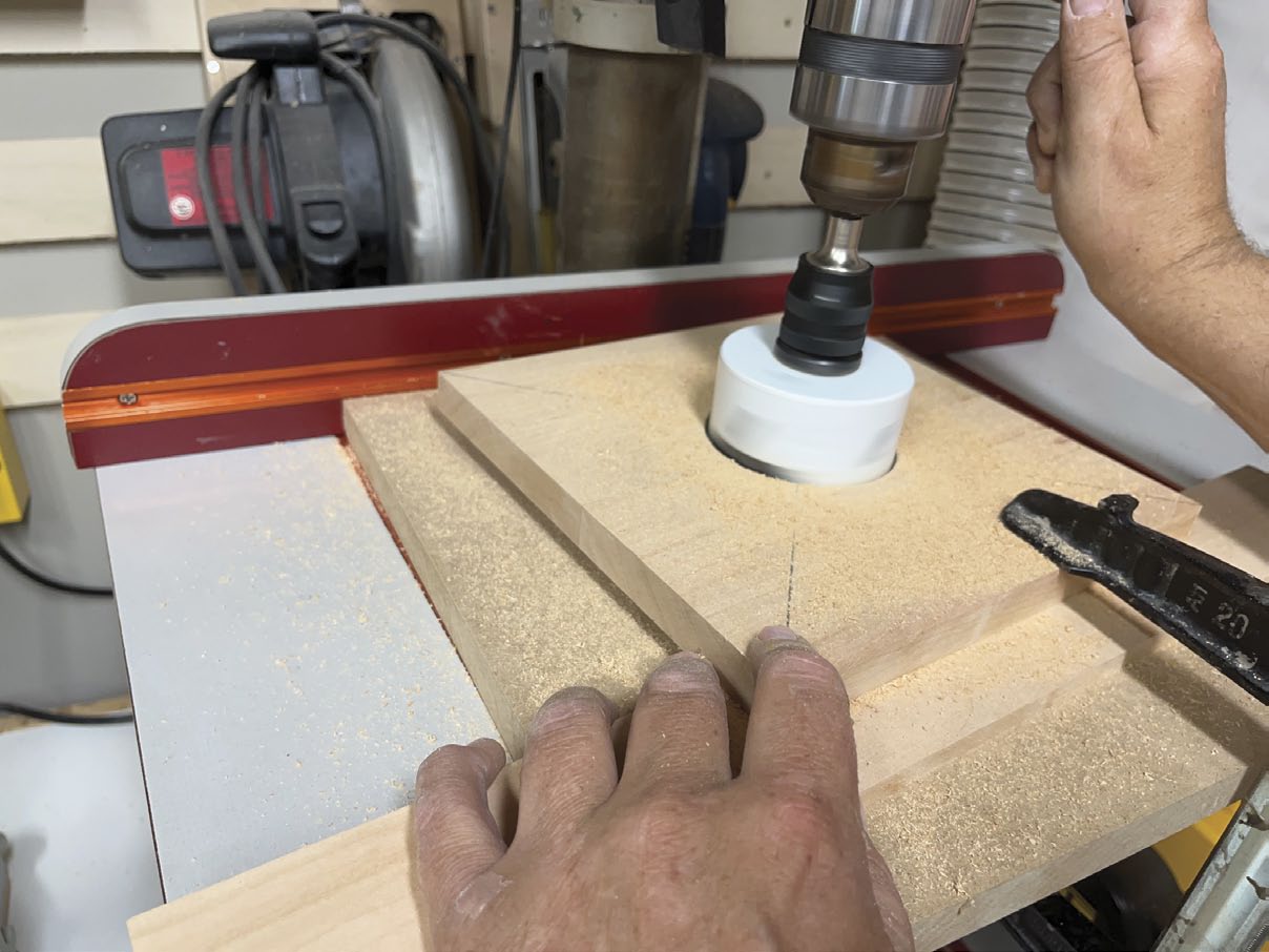wood and copper lantern