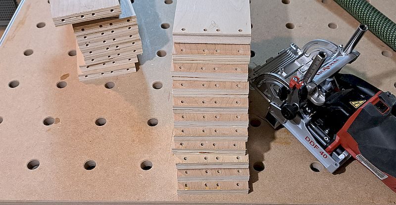 Pieces drilled and ready for assembly